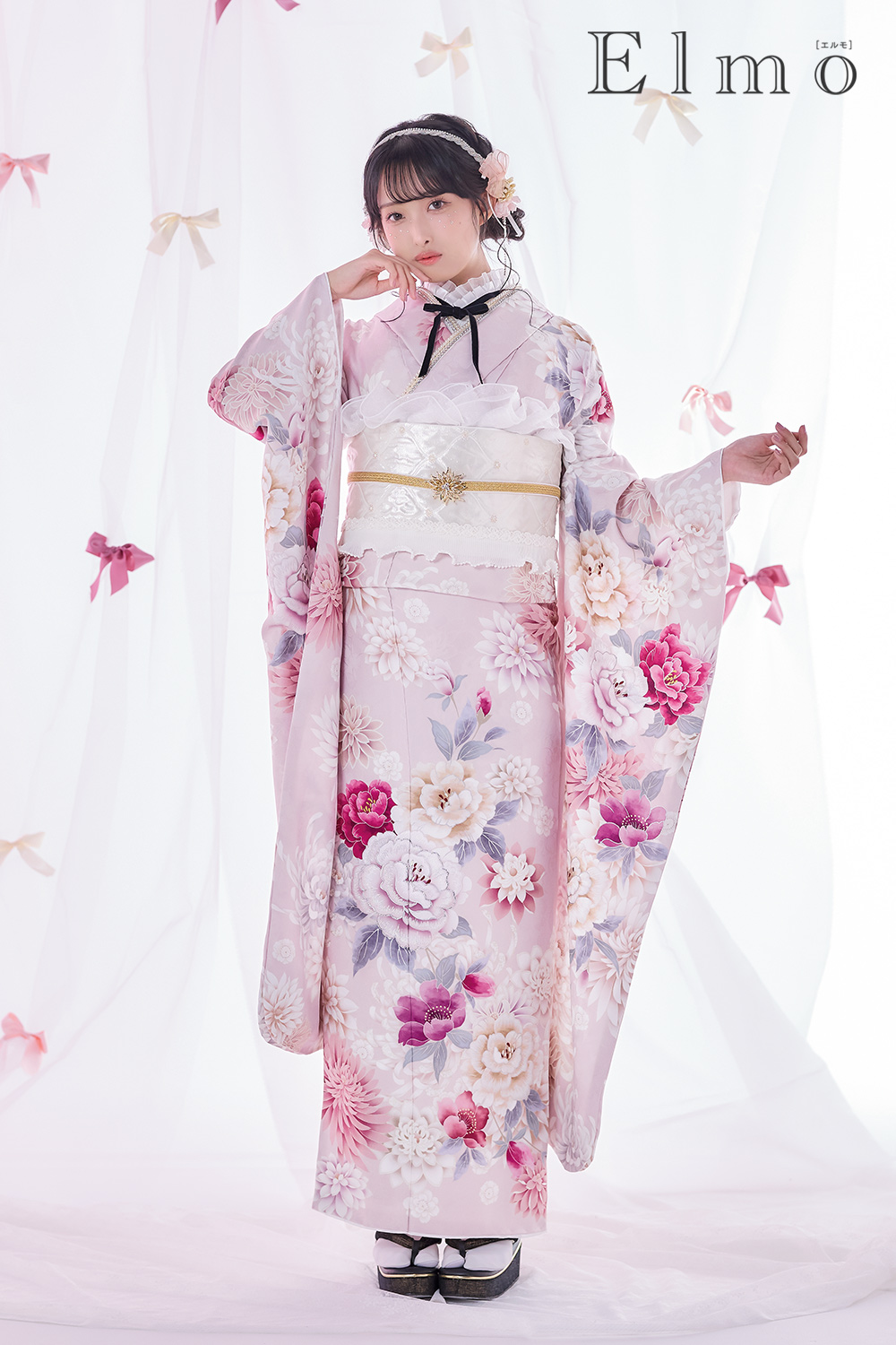 成人式振袖フルセット｜パステルピンク F237